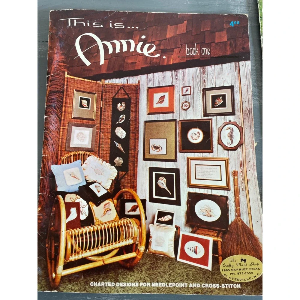 Vtg‎ Annie Designs & More Country Miniatures Needlepoint Cross Stitch Booklets